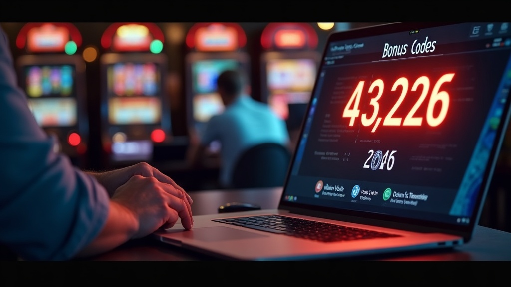 Promoção de bónus com código e calendário de 2026 num casino escuro